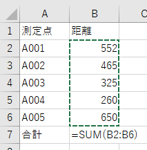 SUM関数のショートカット